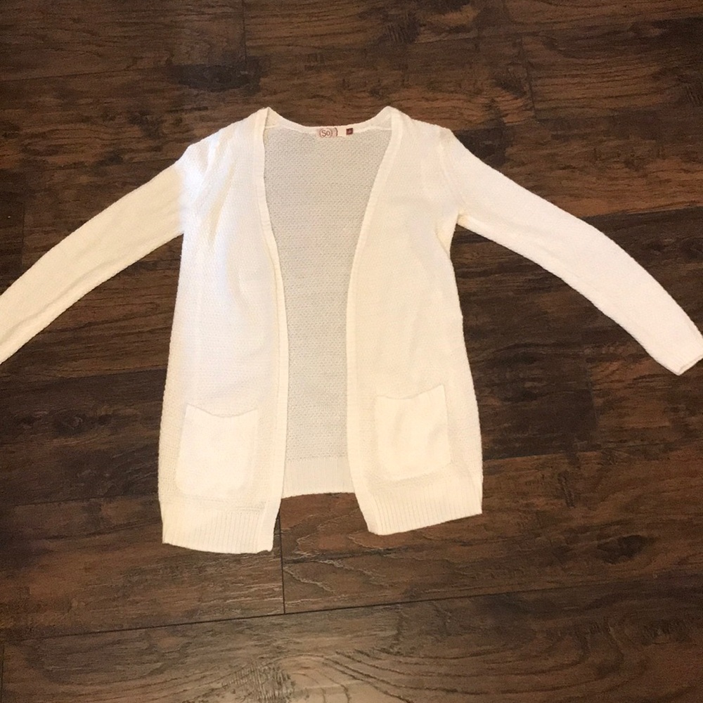 White cardigan